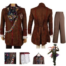 Costume cosplay cappellaio matto Johnny Depp Alice nel paese delle meraviglie vestito elegante cappotto uomo