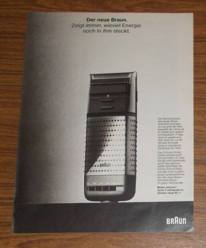 Rara pubblicità braun micron - rara,