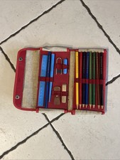 VECCHIO ASTUCCIO SCUOLA  PORTAMATITE PASTELLI marca ARLECCHINO  VINTAGE