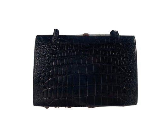 Borsa donna coccodrillo nero - coccodrillo,