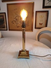 Vintage DECOR BRASS LTD Single Brass Column Lamp 