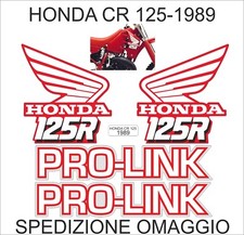 Adesivi in kristal HONDA CR 125  1989+adesivi forcellone 