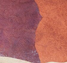 Cuoio vegetale stampa fiore sfumata a mano effetto cerato spessore 1mm