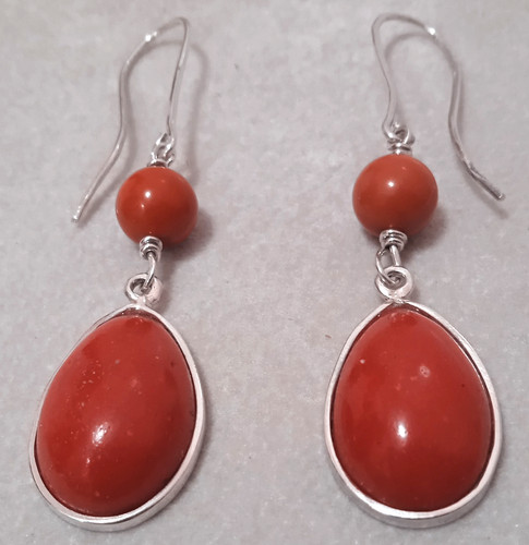 Orecchini argento 925 corallo - ,