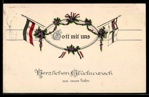 Cartolina dio con - cartolina, auguri