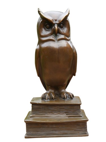 Statua bronzo gufo - in,