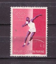 Francobolli San Marino 1960 Olimpiadi Roma 1 Lire MNH SAS520