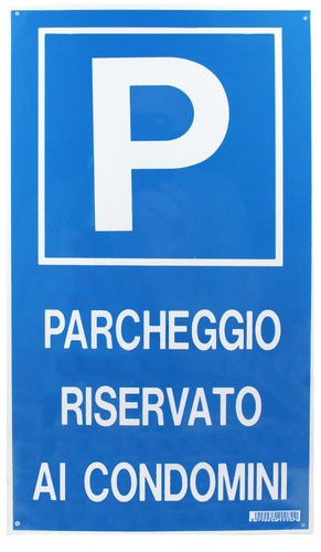 Cartello parcheggio riservato - parcheggio,