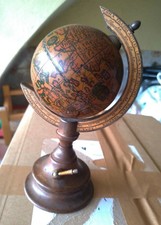 Mappamondo Vintage Legno Made