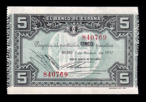 España spain billete - billete, guerra