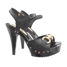 Sandali neri laccati