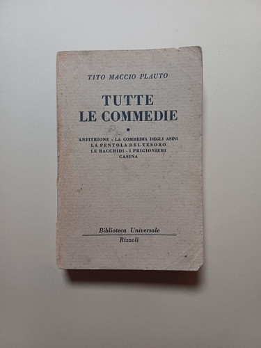 Plauto tutte commedie - tutte, le