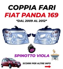 COPPIA FARI FANALI DX SX FIAT PANDA 169 DAL 2009 Al 2012 SPINOTTO VIOLA