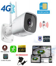 TELECAMERA IP CAM WIFI 4G 3G SIM GSM ESTERNO SLOT SD 2MPX 1080P FULL HD 3.6mm IP