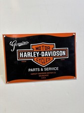 Porcelain Enamel Sign Insegna Smaltata Harley Davidson Motor Cycles Bombata