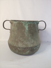 ANTICO CALDERONE PENTOLA IN RAME ROSSO  D'EPOCA 