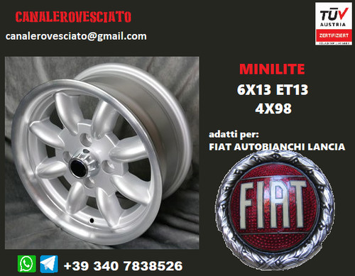 Cerchio lega minilite - lega, 4x98