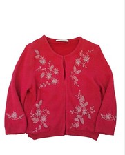 Liu-Jo Cardigan Maglioncino Rosso Fucsia Taglia S/IT 40 Donna