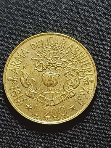 Moneta 200 lire italia - moneta,