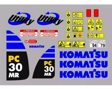 Komatsu pc 30 mr decalcomanie