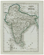 CARTA DELL'INDIA. - Marmocchi F.C. - Sebastiano Franco Editore, - 1862