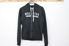 Felpa HOLLISTER  tg. M Usato (Sa606) Nero Vintage con cappuccio Track Top