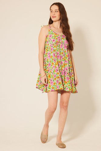 Mini abito babydoll floreale