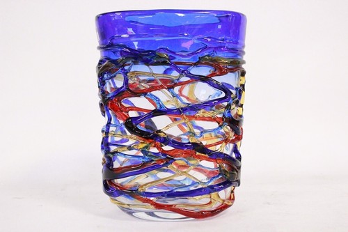 Stupendo vaso vetro murano - vetro, blu
