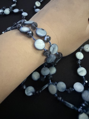 Blue faceted glass - blue,