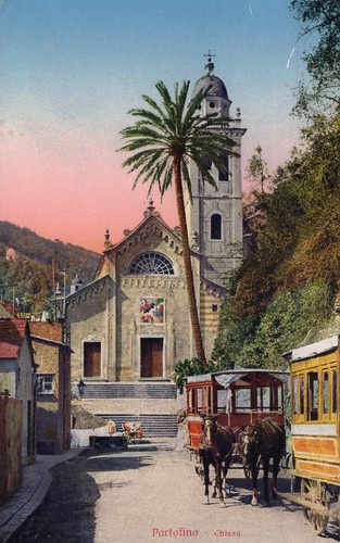 Portofino chiesa con - la,