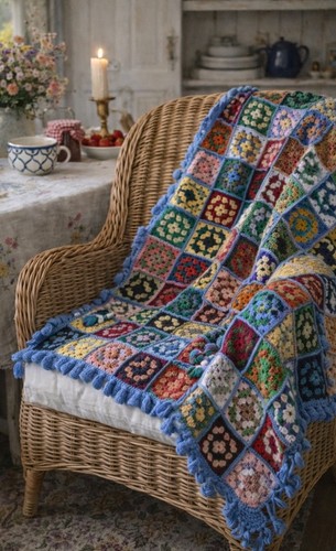 Fatto mano granny square 3d - fatto,