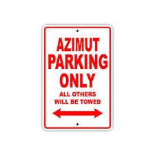 Insegna Azimut Parcheggio Solo