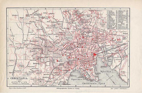Christania oslo norvegia mappa - oslo,