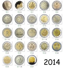 2 Euro Commemorativi 2014 - Tutti i Paesi Disponibili