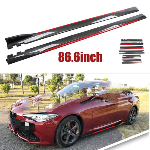 Carbon fiber side skirt - carbon,