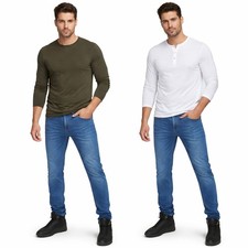 Jeans uomo Denim pantaloni Blu
