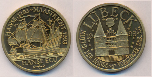 Medaglia hanse ecu 1993 - hanse,