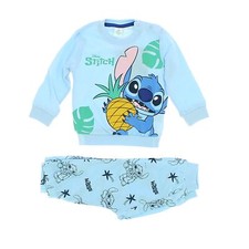 PIGIAMA LUNGO COTONE STITCH BIMBO 12M-30M DISNEY cod. DY32B2387                 