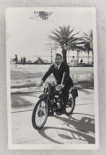 Foto cartolina moto epoca - cartolina,