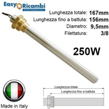 Candeletta resistenza 250w - candeletta,