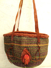 Borsa stile cesto in paglia e