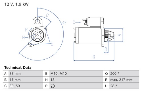Motorino avviamento bosch - motorino,