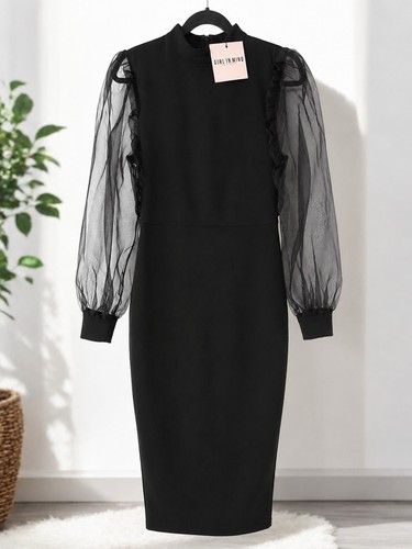 Girl mind black midi - black, dress