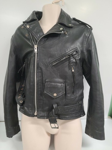 Giacca moto vintage - pelle, lg