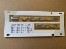 Targa nome Range rover "EVOQUE