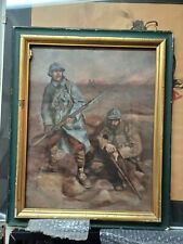 QUADRO OLIO SU TAVOLA MILITARI