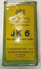  Scatola Latta polvere da sparo Caccia JK6 ALLUMINIO Vuota 250gr