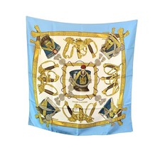 Autentica sciarpa di seta Hermes vintage grande uniforme 1985 Joachim Metz