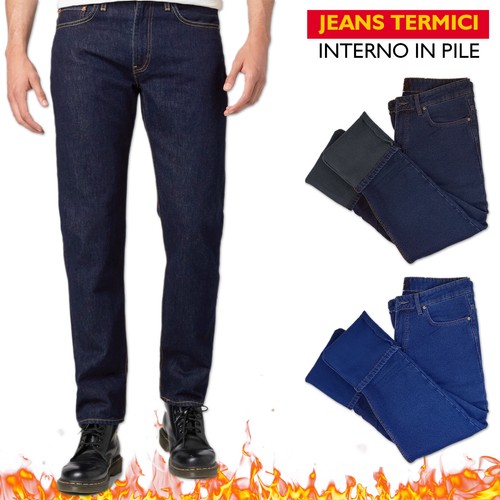 Jeans uomo imbottito pile - imbottito,
