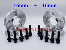 4 DISTANZIALI RUOTA 16+16mm AUDI A3 / S3 / RS3 (Type 8Y) + BULLONI BLACK
